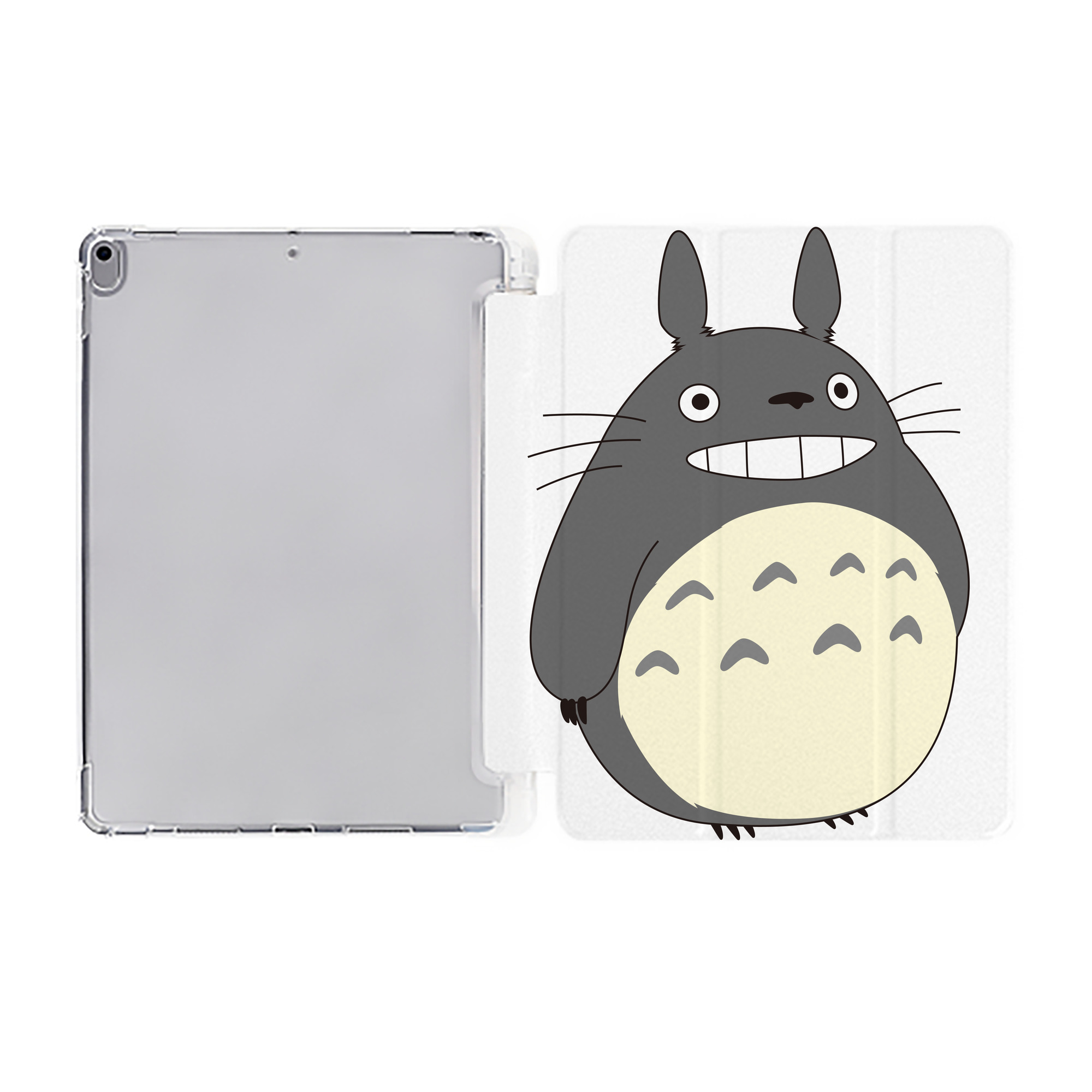 （画像用） となりのトトロ 草壁メイ 草壁サツキ My Neighbor Totoro Satsuki Kusakabe Mei Kusakabe IPad ケース ペン収納付き 三つ折りスタンド PUレザー×シリコン 対応機種9.5/10.5/10.9インチ